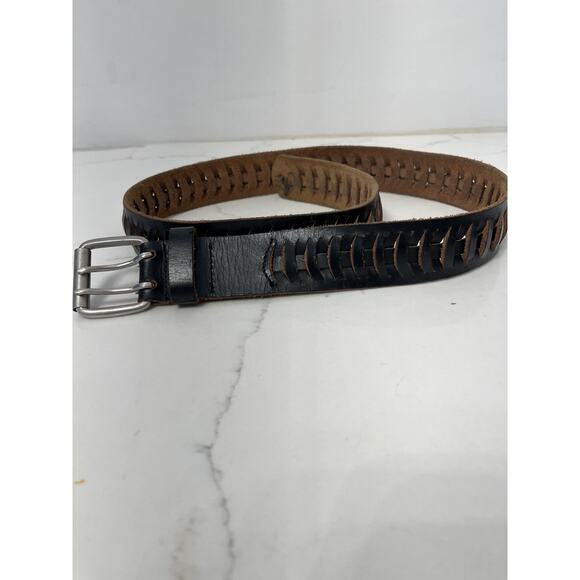 Old Navy Women Small Faux Leather Braided Brown Belt - Picture 5 of 6